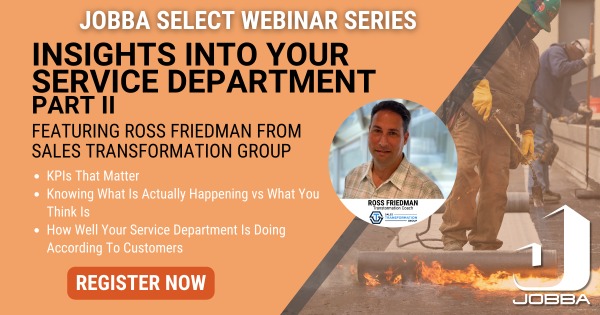 Jobba Select Webinar Series: Insights Into Your Service Department, Part 2