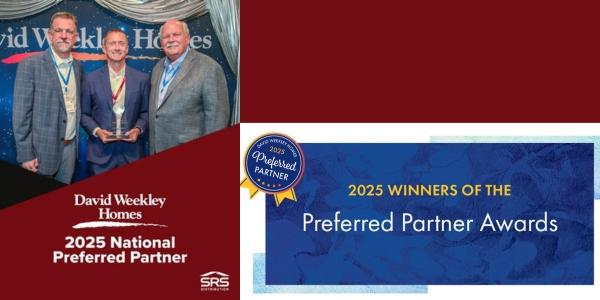 David Weekley Homes announces 2025 National Preferred Partners