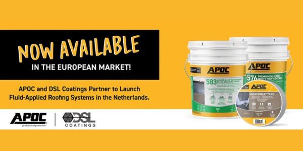 APOC and DSL Coatings partner to launch fluid-applied roofing systems in the Netherlands