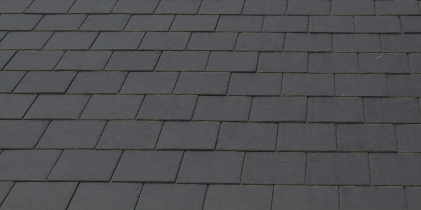 Image of a natural slate roof, dark
