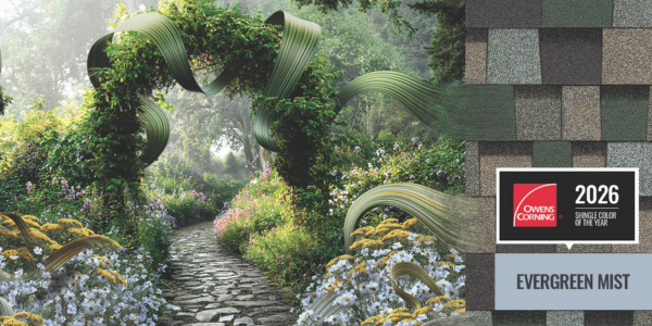 Owens Corning Announces “Evergreen Mist” as 2026 Shingle Color of the Year