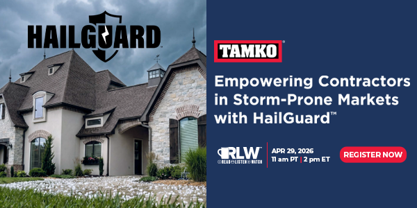 Tamko - Empowering Contractors in Storm-prone Markets With HailGuard™ RLW 300x600