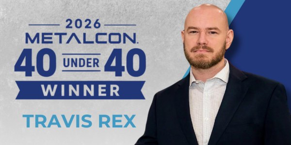 Travis Rex of EXCEPTIONAL® Metals named 2026 METALCON 40 Under 40 honoree pr photo